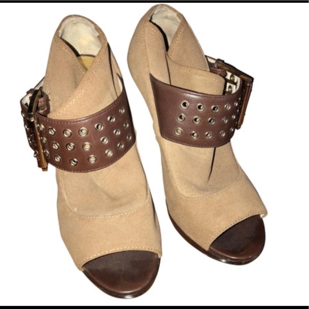 Open toe booties